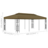 Gazebo 6x3 m Taupe 180 g/m 312245