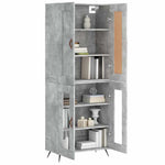 Highboard Concrete Grey 69.5x34x180 cm Engineered Wood 3199597