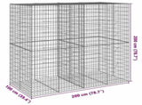 Gabion Basket with Cover 200x100x200 cm Galvanised Iron 3295227