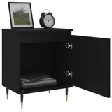 ZNTS Bedside Cabinets 2 pcs Black 40x30x50 cm Engineered Wood 826815