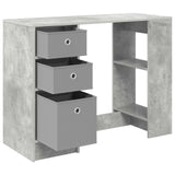 Desk with Drawer Concrete Grey 100 x 40 x 75 cm Engineered Wood 8000455