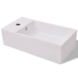 Bathroom Cabinet Black and White Engineered wood, Ceramic Compact 272227