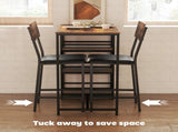 Three-Piece Compact Bar Table Set - Brown/Black T3398P423901