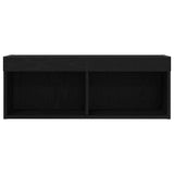 TV Cabinet Set 2 pcs Black oak 80 x 30 x 30 cm Engineered Wood 862205