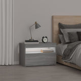 Bedside Cabinet with LED Lights Grey Sonoma 60x35x40 cm 3152828