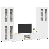 TV Cabinet Set with Drawer FLORIN 3 pcs White Engineered Wood 3398004
