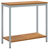 Outdoor Table with Storage Natural and Grey 80 x 35 x 75 cm 4010608