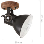 Industrial Wall/Ceiling Lamps 2 pcs Black 20x25 cm E27 320514
