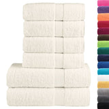 6 Piece Premium Towel Set SOLUND Cream 600 gsm 137567