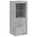 Sideboard with LED Lights Concrete Grey 41x37x100 cm 836647