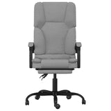 Massage Reclining Office Chair Light Grey Fabric 349806
