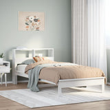 Bookcase Bed without Mattress White 100x200 cm Solid Wood Pine 855718