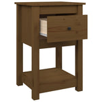 ZNTS Bedside Cabinet Honey Brown 40x35x61.5 cm Solid Wood Pine 821735