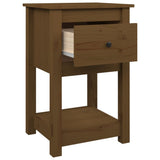 ZNTS Bedside Cabinet Honey Brown 40x35x61.5 cm Solid Wood Pine 821735