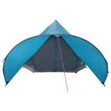 Teepee Tent 5-Person with Roof Blue and Grey 415 x 415 x 247 cm 42004012