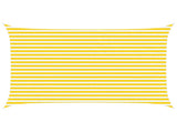 Sun Shade Sail Yellow and White 4.5 x 3 m 100% Polyester Oxford 42031071