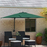 Garden Parasol Green 248.5 x 247.5 x 160 cm Polyester and Steel 42003252