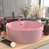 Luxury Wash Basin with Overflow Matt Pink 36x13 cm Ceramic 147032