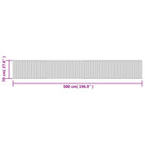 Rug Rectangular Grey 70x500 cm Bamboo 376766