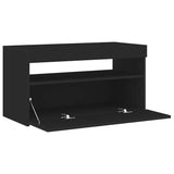 TV Cabinet with LED Lights Black 75x35x40 cm 804393