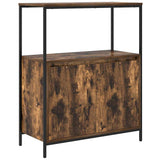 Bathroom Cabinet with Shelves Smoked Oak 76.5x35x95 cm 861919