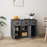 Sideboard Grey 100x40x75 cm Solid Wood Pine 820149
