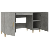 812766 Desk Concrete Grey 140x50x75 cm Engineered Wood