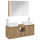 Bathroom Cabinet Set 4 pcs Artisan Oak Engineered Wood 3406390