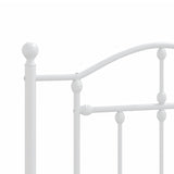 Metal Bed Frame without Mattress with Footboard White 80x200cm 353497