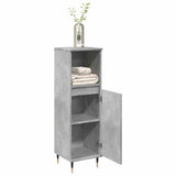 Bathroom Cabinet Concrete Grey 30x30x100 cm Engineered Wood 857204
