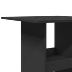 ZNTS Bar Table with Storage Black 60x60x102 cm Engineered Wood 854329