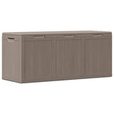 Garden Storage Box 270L Brown PP Wood Look 151232