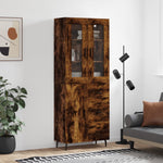 Highboard Smoked Oak 69.5x34x180 cm Engineered Wood 3198486