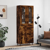 Highboard Smoked Oak 69,5x34x180 cm Engineered Wood 3198486