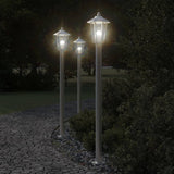 Outdoor Floor Lamp Silver 120 cm Stainless Steel 4006383