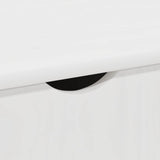 Rolling Cabinet White 100 x 39 x 65.5 cm Solid Pine Wood 42028385