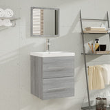 Sink Cabinet with Built-in Basin Grey Sonoma Engineered Wood 3114169