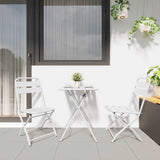 Bistro Set 3 pcs White Steel 42002950