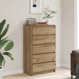 Drawer Cabinet Artisan Oak 60x36x103 cm Engineered Wood 855997