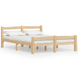 Bed Frame without Mattress Solid Pinewood 120x200 cm 322063