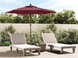 Garden Parasol with Wooden Pole Bordeaux Red 196x231 cm 363163