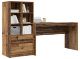 Desk with Drawer with Shelf with Storage 2 pcs Old Wood 3337335