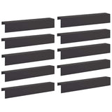 Garden Cover Profile 10 pcs 100 x 15 x 15 cm Steel Black 8012963
