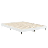 Bed Frame without Mattress High Gloss White 135x190 cm Double 832183