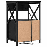 Bedside Cabinet Black Oak 40 x 31 x 60 cm Engineered Wood 859460