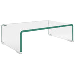 ZNTS TV Stand/Monitor Riser Glass Clear 40x25x11 cm 244126