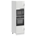 Oven Cabinets 2 pcs Kalmar Gloss White Engineered Wood 3315033