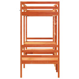 Loft Bed Frame with Desk and Chairs Wax Brown 80x200cm Solid Wood Pine 3308558