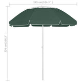 314717 Beach Parasol Green 300 cm