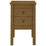ZNTS Bedside Cabinet Honey Brown 40x35x61.5 cm Solid Wood Pine 813695
